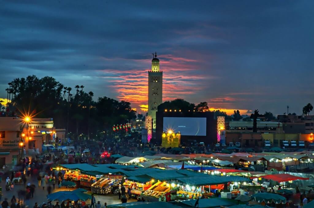 Großleinwand Filmfestival Marrakesch