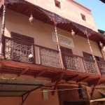 Typischer Balkon im Jüdischen Viertel, der Mellah von Marrakesch