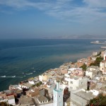 Blick von Tanger über die Straße von Gibraltar