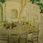 Zeichnung des Magic-Table im Hotel La Maison Nomade Marrakesch