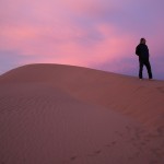 Sonnenuntergang in der Wüste Erg Chegaga bei M´hamid