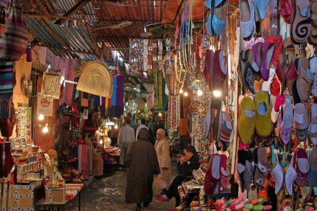 Einkaufsparadies der Basar von Marrakesch